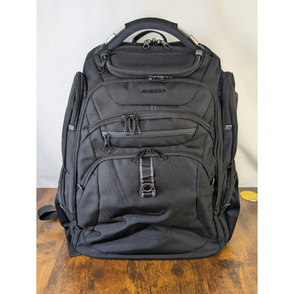 KROSER 17.3 Travel Laptop Backpack XL Heavy Duty USB Charging Port RFID Black
